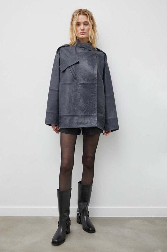 Lovechild geacă de piele 24.2.965.2016 bleumarin SS24