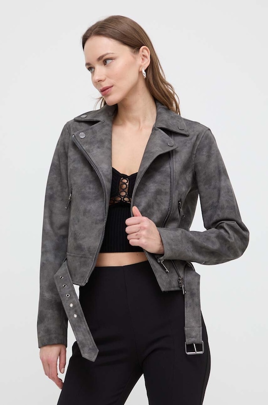 Δερμάτινο μπουφάν Guess γκρί W4GL19.WG0Z0