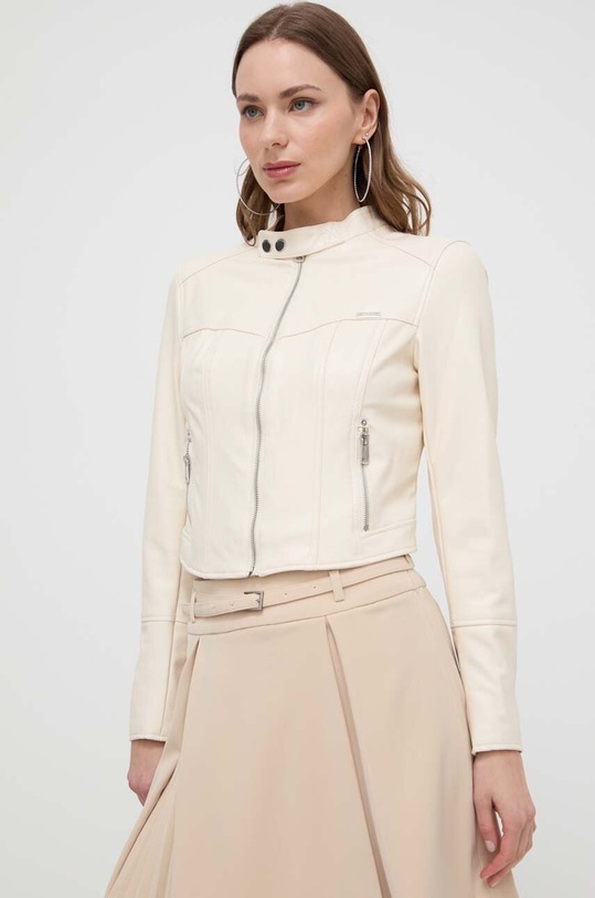 Μπουφάν Guess απομίμηση λείου δέρματος μπεζ W4GL13.K8S30