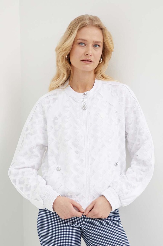 Bomber bunda Guess BELLA bez kapuce bílá W4GL03.WG440