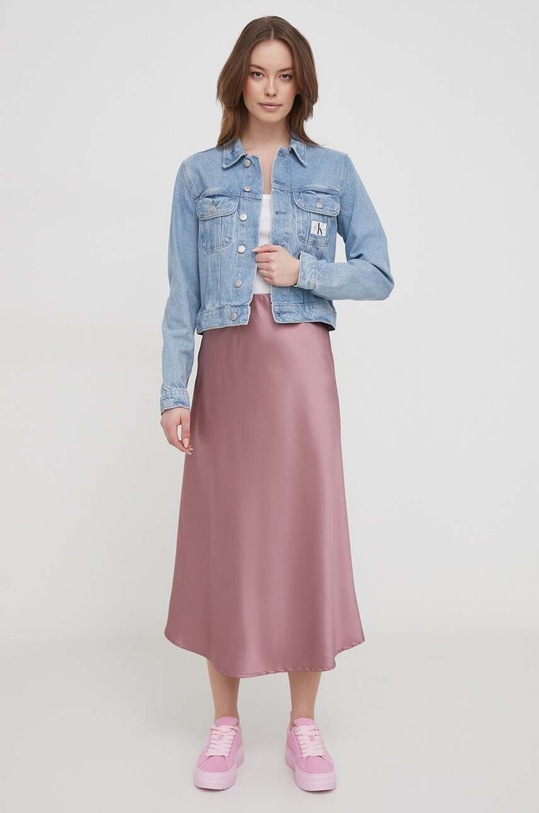 Calvin Klein Jeans kurtka jeansowa J20J222786 niebieski SS24