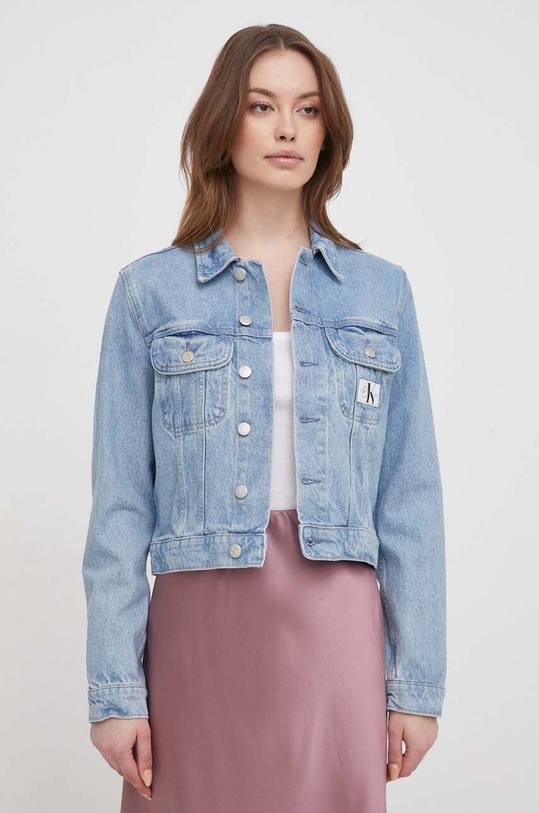 Calvin Klein Jeans kurtka jeansowa niebieski J20J222786