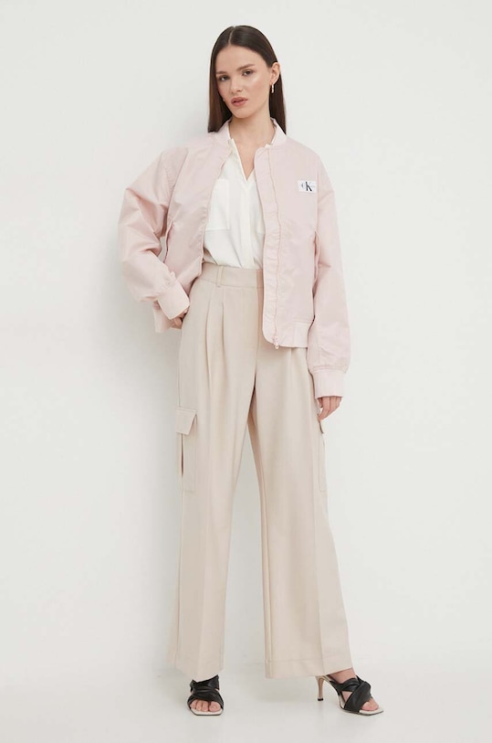 Яке бомбър Calvin Klein Jeans J20J223034 розов SS24