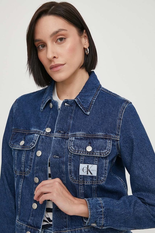 Τζιν μπουφάν Calvin Klein Jeans σκούρο μπλε J20J222789