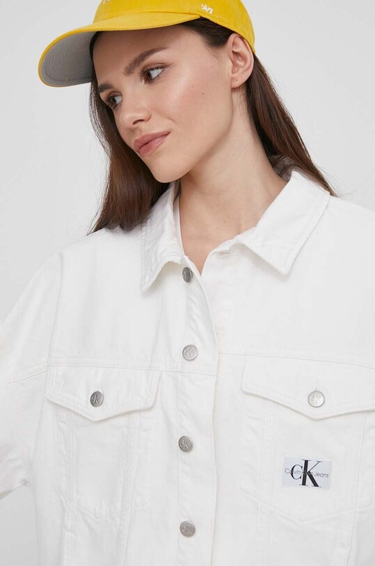 Calvin Klein Jeans kurtka jeansowa beżowy J20J223430