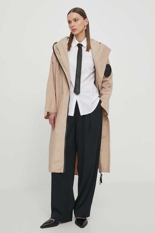 MMC STUDIO kurtka WINDLONG.COAT beżowy SS24