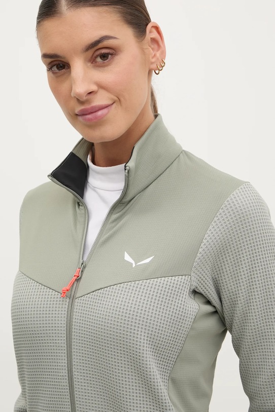 Sportska dukserica Salewa Puez Waffle Hybrid zelena 00.0000028860