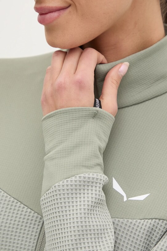 Sportska dukserica Salewa Puez Waffle Hybrid 00.0000028860 zelena