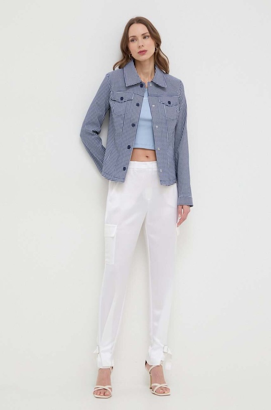 Πουκάμισο μπουφάν Guess W4GL15.WG492 σκούρο μπλε SS24