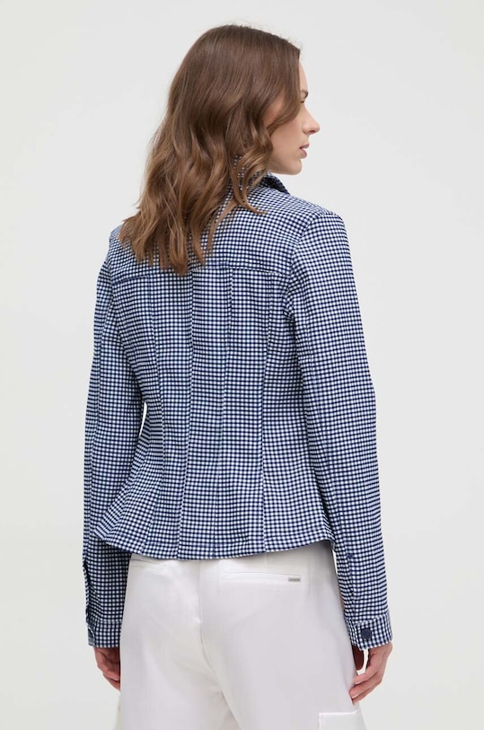 Ρούχα Πουκάμισο μπουφάν Guess W4GL15.WG492 σκούρο μπλε