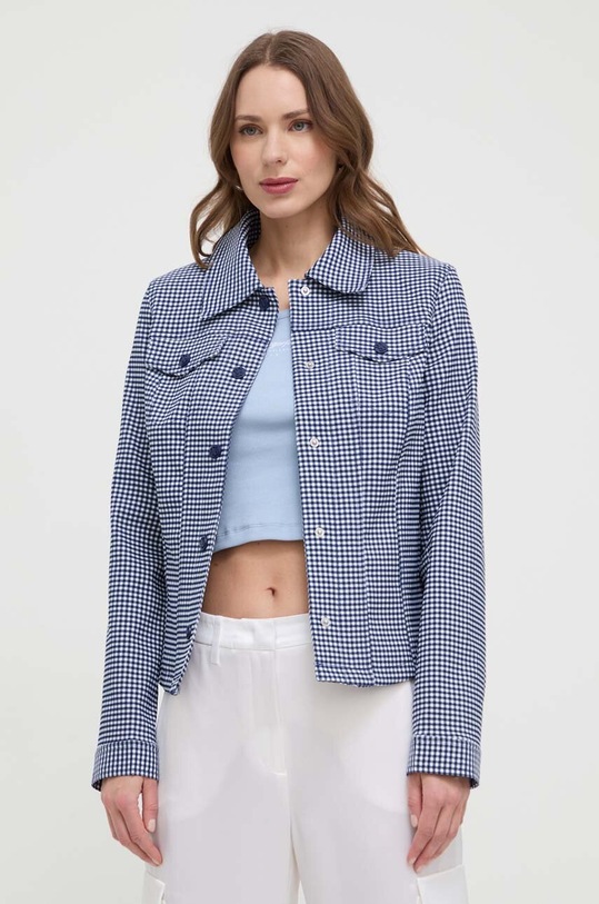 Πουκάμισο μπουφάν Guess σκούρο μπλε W4GL15.WG492