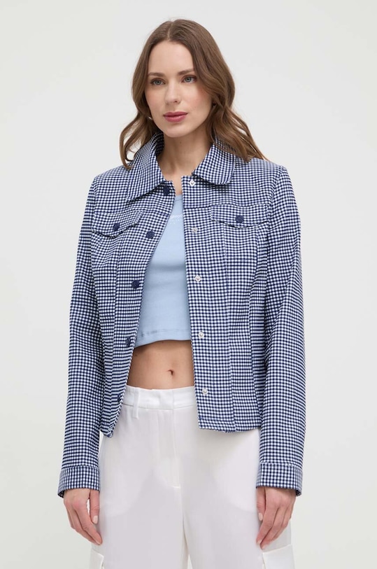 Πουκάμισο μπουφάν Guess σκούρο μπλε W4GL15.WG492