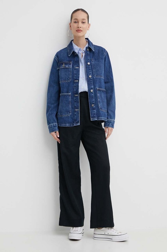 Džínová bunda Superdry W5011677A.2FZ modrá SS24