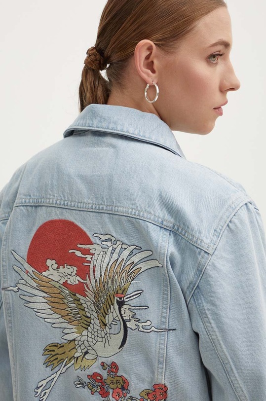 Superdry geacă din denim necaptusit albastru W5011678A.6ZA