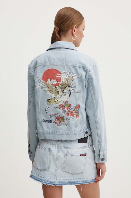 Îmbrăcăminte Superdry geacă din denim W5011678A.6ZA albastru