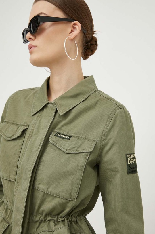 Bavlněná bunda Superdry zelená W5011671A.SA2