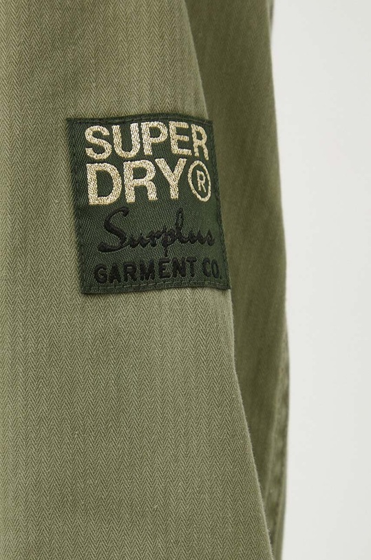 Bavlněná bunda Superdry W5011671A.SA2 zelená