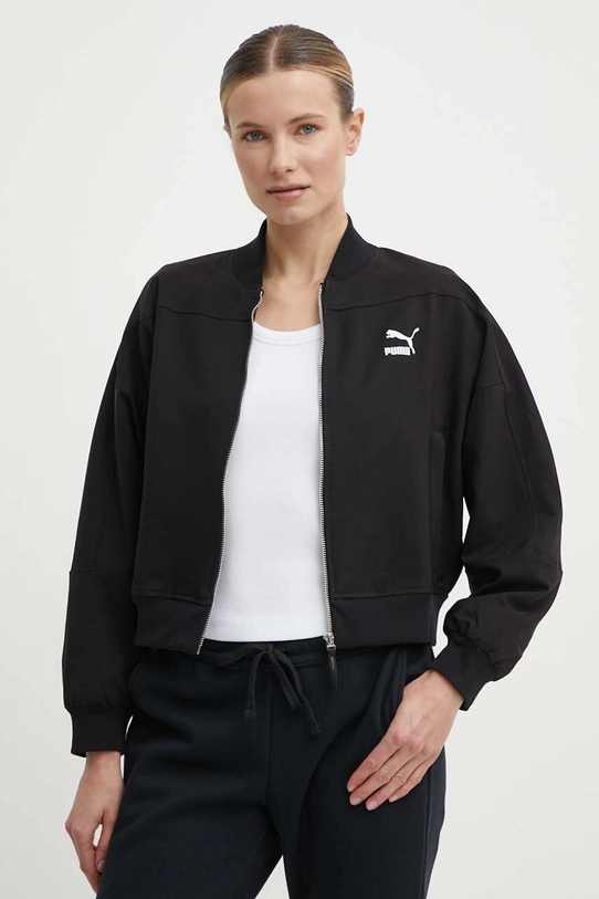 Куртка-бомбер Puma Classics Shiny Bomber з підкладкою чорний 623696