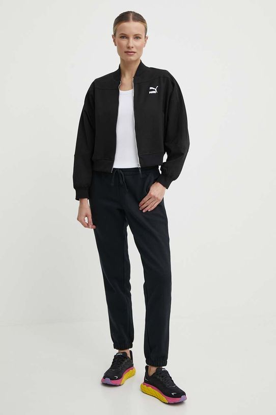 Bunda Puma Classics Shiny Bomber 623696 čierna SS24