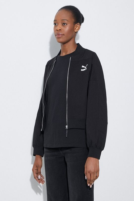Bomber jakna Puma Classics Shiny Bomber crna 623696