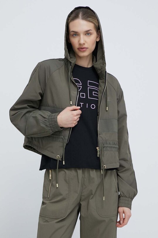 Куртка P.E Nation з капюшоном зелений 241J269