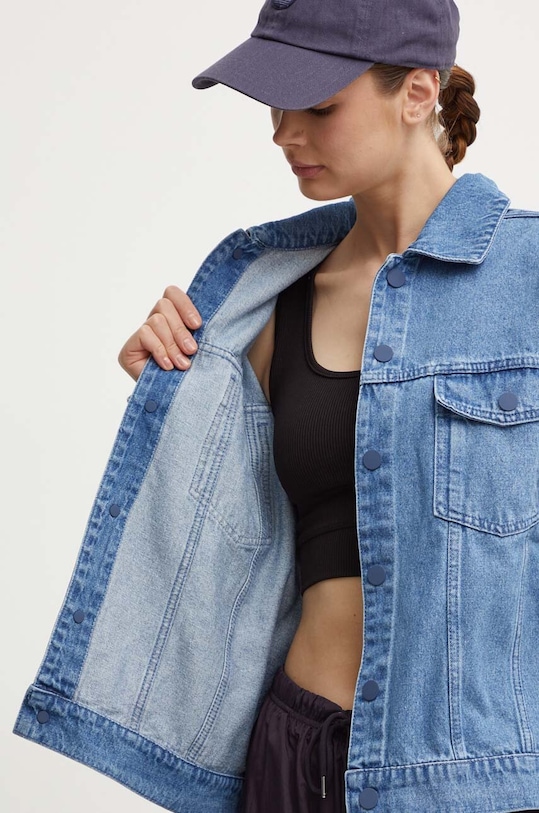 Džínová bunda adidas Originals x Ksenia Schneider IS1742 modrá