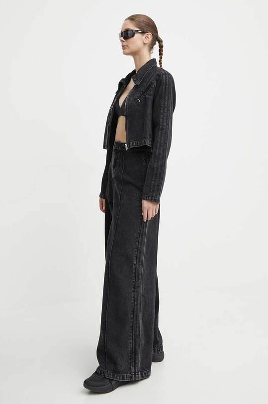 Τζιν μπουφάν adidas Originals IT7263 μαύρο SS24