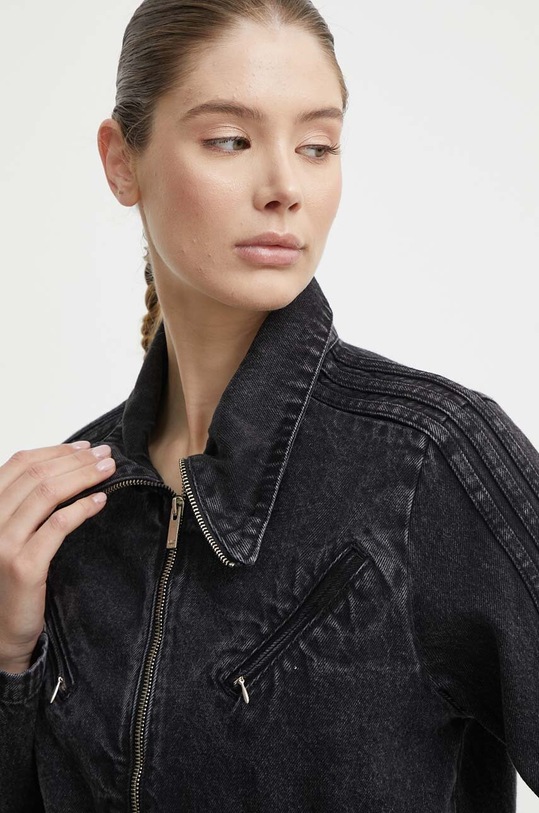 Τζιν μπουφάν adidas Originals μαύρο IT7263