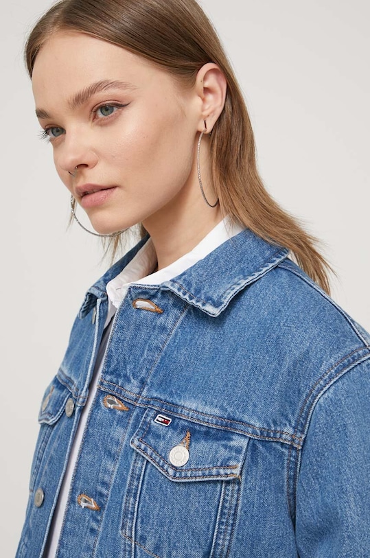 Džínová bunda Tommy Jeans modrá DW0DW17663