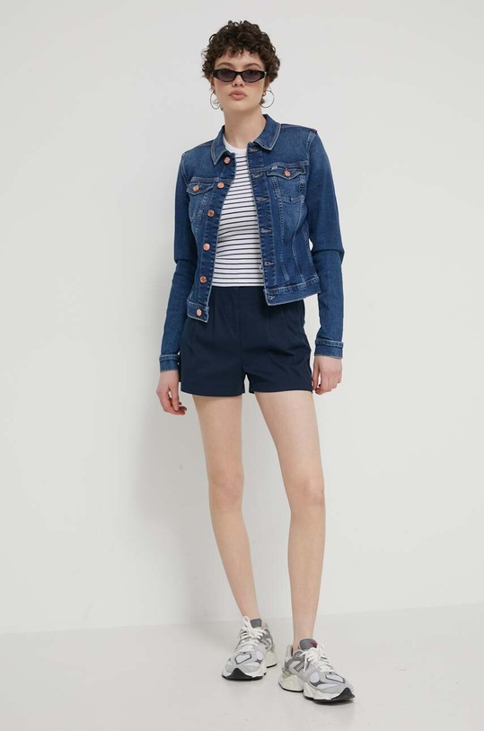 Rifľová bunda Tommy Jeans DW0DW17959 tmavomodrá SS24