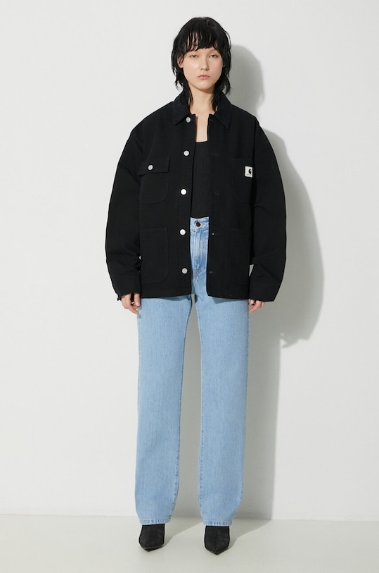 Carhartt WIP giacca di jeans OG Michigan Coat I031570.0 nero SS24