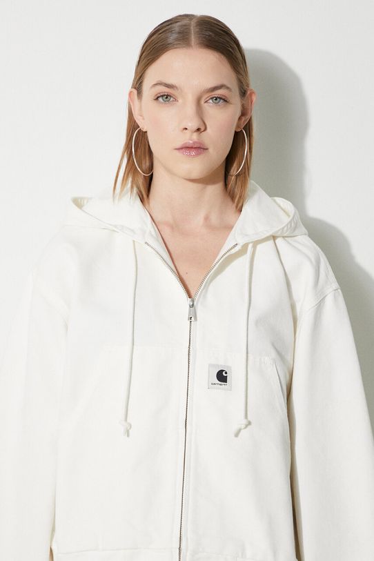 Carhartt WIP giacca di jeans Amherst Jacket I033151.D602 bianco
