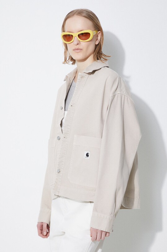 Carhartt WIP geacă din denim Garrison Jacket I033349.1YC4J bej
