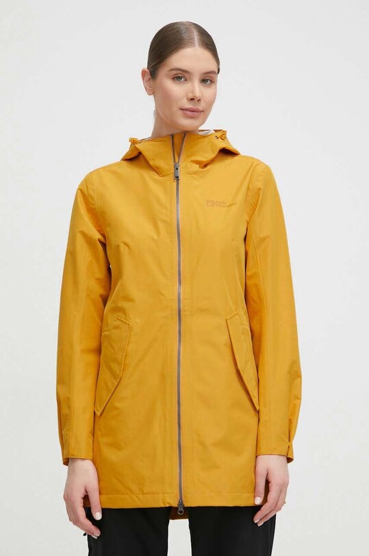 Куртка outdoor Jack Wolfskin Dakar Parka с капюшоном жёлтый 1112502