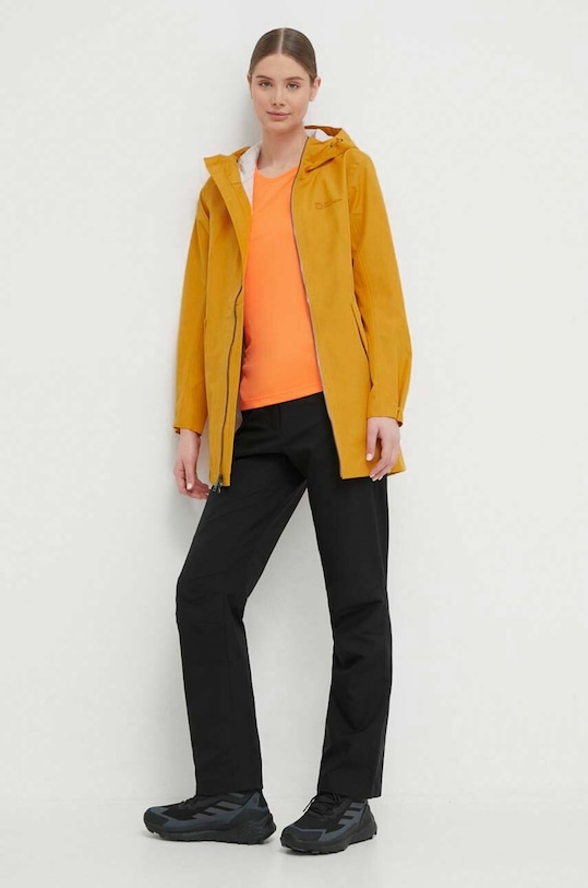 Jack Wolfskin kurtka outdoorowa Dakar Parka 1112502 żółty SS24