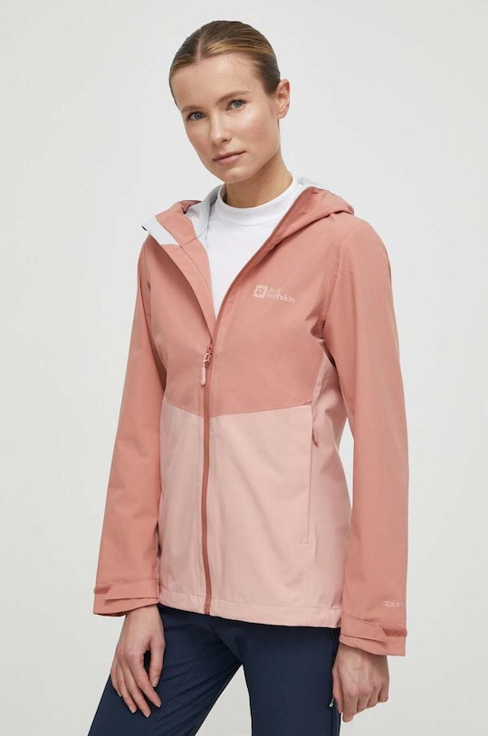 Куртка outdoor Jack Wolfskin Weiltal 2L с капюшоном оранжевый 1115942