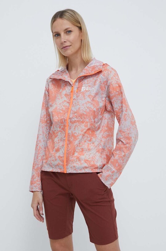 Jack Wolfskin windbreaker Prelight Wind portocaliu 1307851