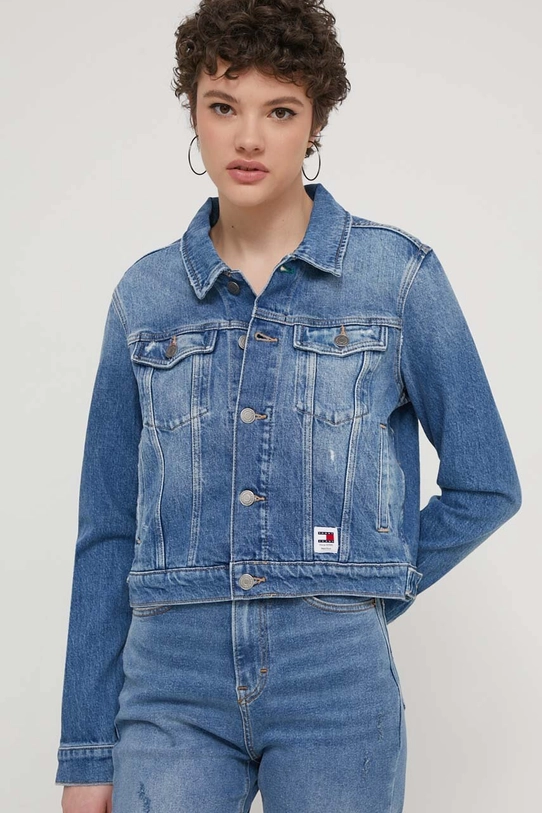 Tommy Jeans kurtka jeansowa bez kaptura niebieski DW0DW17653