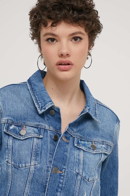 Džínová bunda Tommy Jeans modrá DW0DW17653