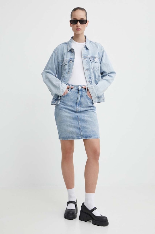 Tommy Jeans geacă din denim DW0DW18331 albastru SS24