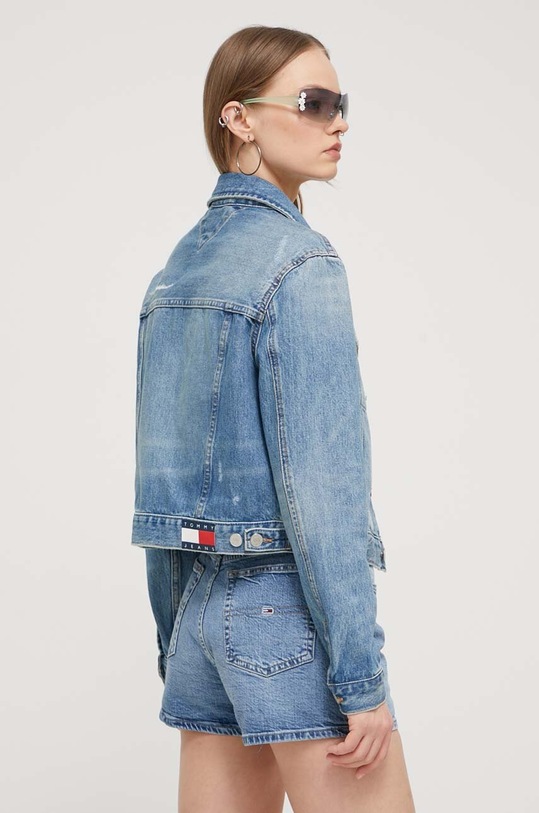 Odzież Tommy Jeans kurtka jeansowa DW0DW17660 niebieski