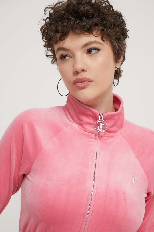 Velúrová mikina Juicy Couture ružová JCWCT24306.650