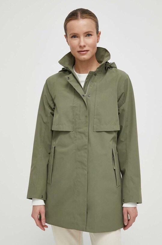 Дощовик Helly Hansen з капюшоном зелений 54090