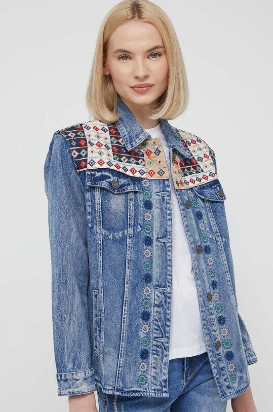 Desigual geacă din denim necaptusit albastru 24SWED13