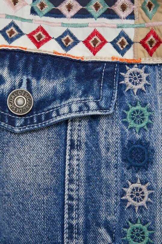 Desigual geacă din denim 24SWED13 albastru