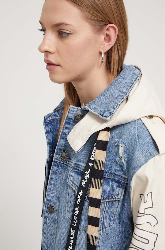 Desigual kurtka jeansowa MICKEY ART niebieski 24SWEW22