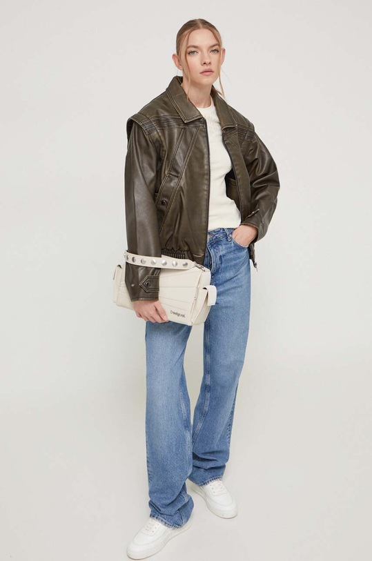 Ρούχα Μπουφάν Desigual 24SWEW24 πράσινο