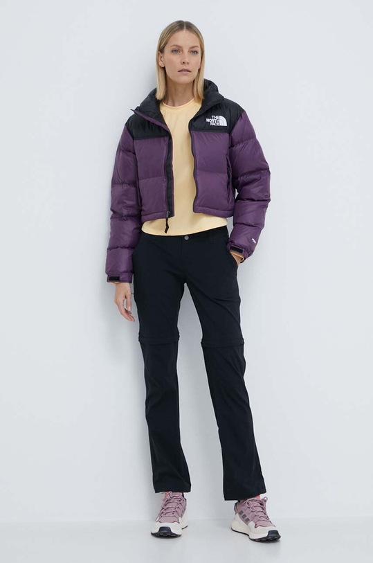 The North Face kurtka puchowa NUPTSE SHORT NF0A5GGEV6V1 fioletowy SS24