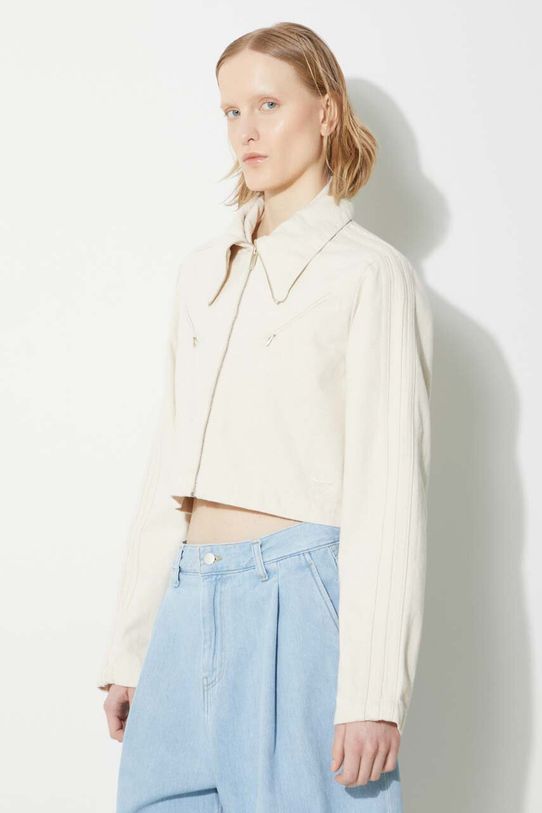 adidas Originals kurtka bawełniana Montreal TT bez kaptura beżowy IS3583