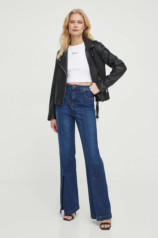 Kožený křivák Boss Orange 50510964 černá SS24